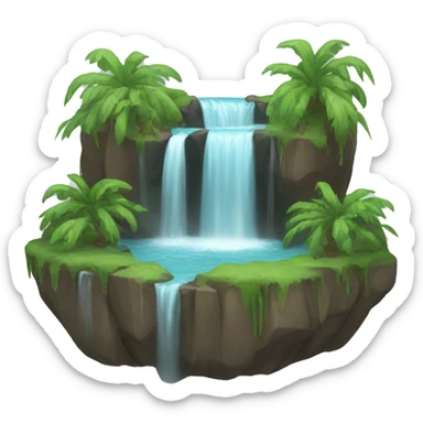 Tropical Waterfall sticker