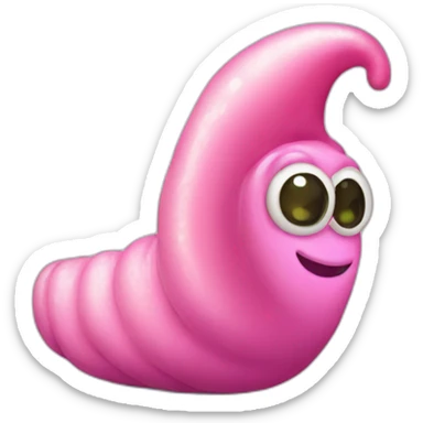 Pink slug with bikini sticker