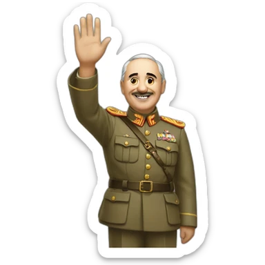 Francisco Franco waving sticker