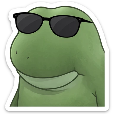 ghost with sunglasses  sticker