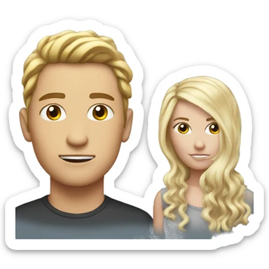 Lightning emoji strikes a white woman's hair sticker