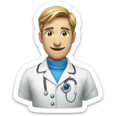 Cientifica ojos azules sticker