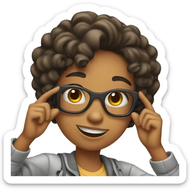 girl taking a selfie sticker