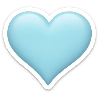 pastel blue heart sticker