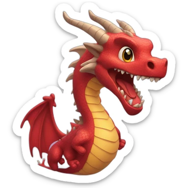 Dragón con corazon  sticker