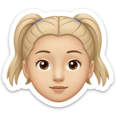 Gymnast's face sticker