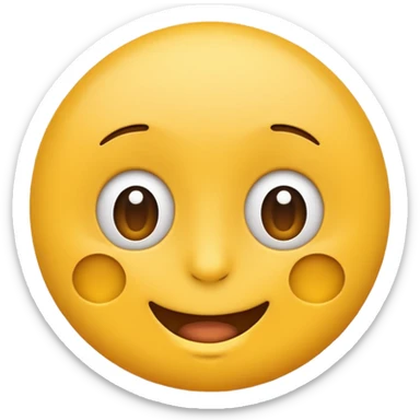 In awe face emoji in normal yellow circle face sticker