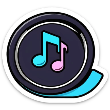 music streaming app icon sticker