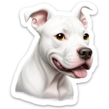 white pitbull sticker
