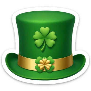 Saint Patrick's day hat sticker