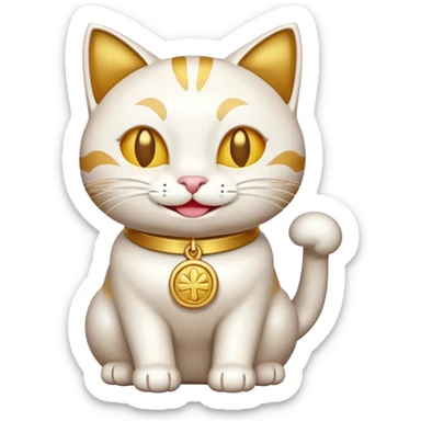 A lucky token cat  sticker