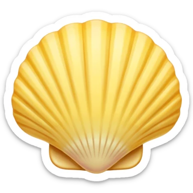 seashell pastel yellow sticker