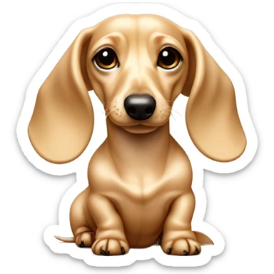 Coquette cream dachshund With coquettish bows sticker