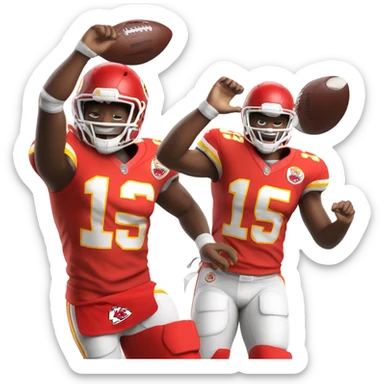 Chief scoring touchdown sticker