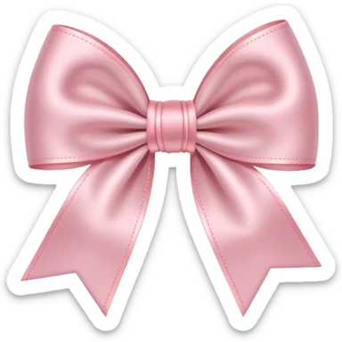 A light pink bow with accessory is flowers sticker