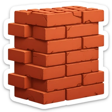 An auto which is full of bricks sticker