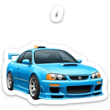 car drifitng on the road  pneu print sticker