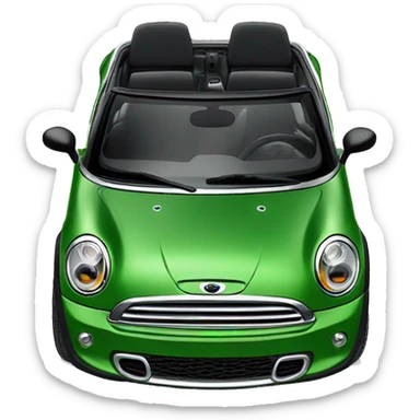 Green Mini Cooper s convertible  sticker