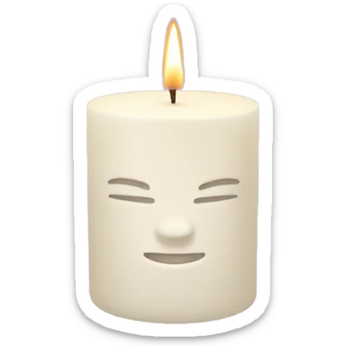 fragrance candle with single colors, no emoji sticker
