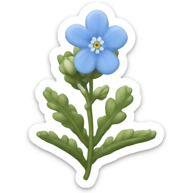 Myosotis flower sticker