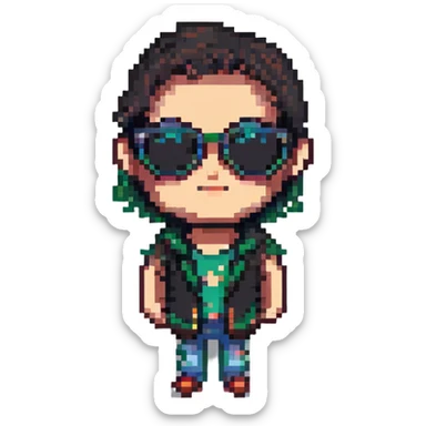 thug sunglasses sticker