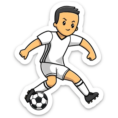 soccer player kicking ball sticker