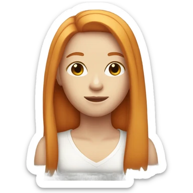 Pretty ginger with straight hair sticker