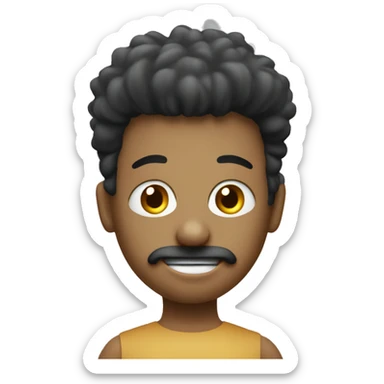 he is a brush that resembles a man, he has eyes, nose, mouth. besides, he has legs and hands. he is very interesting for children. sticker