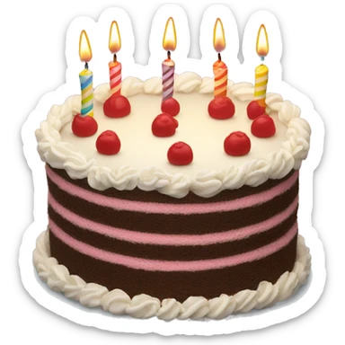 Birthday cake sticker