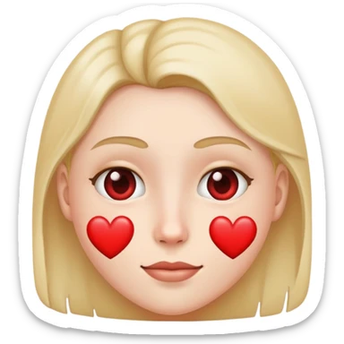 Person wearing a heart face  sticker