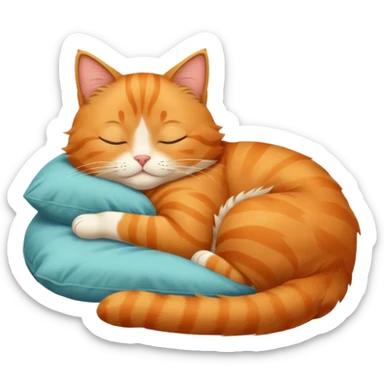 lazy cat emoji, relaxed and lounging sticker