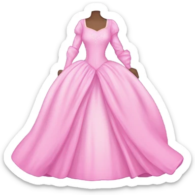 Pink princess gown with long sleeve  sticker