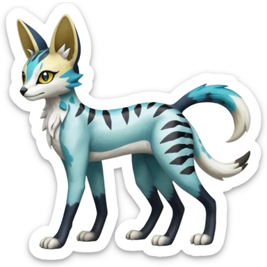 Meloetta-Trico-Silvally-Nargacuga-Sergal-Serval-Cresselia-Fakémon-creature-hybrid sticker