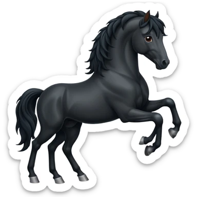 Black Spaniard horse  sticker