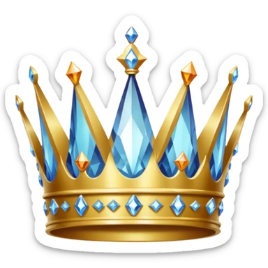 men's crystal crown sticker