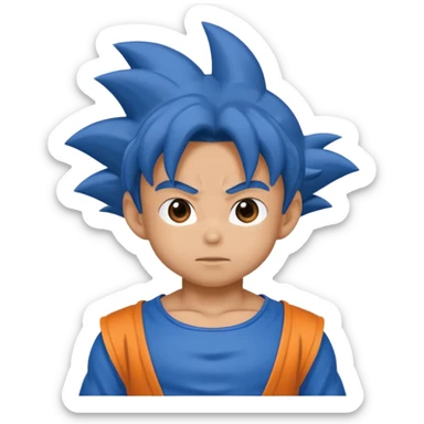 dragon ball kid goku with the blue costume sticker