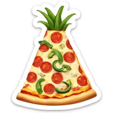 Pizza with pineapple and jalapeños  sticker