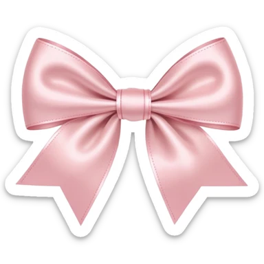 light pink bow on light pink bow sticker
