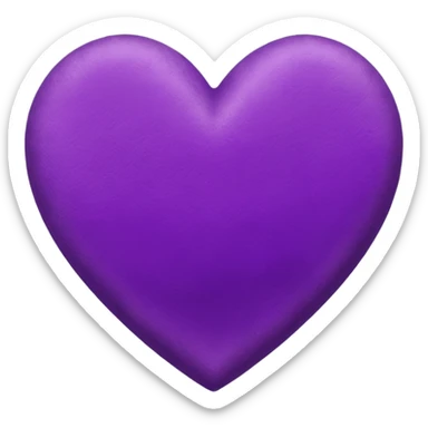 purple heart with a velvet texture sticker