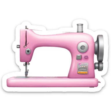 sewing machine in pink colors sticker