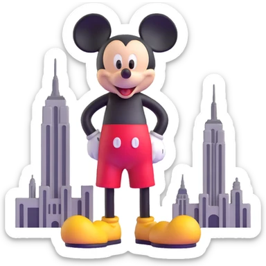 Mickey Mouse with the Empire State Building sticker