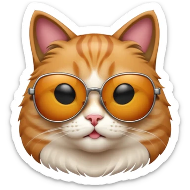 Cat with sunglasses sticker