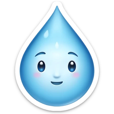 A black droplet  sticker