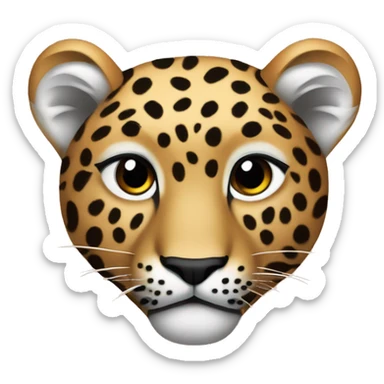 corazón con estampado de leopardo sticker