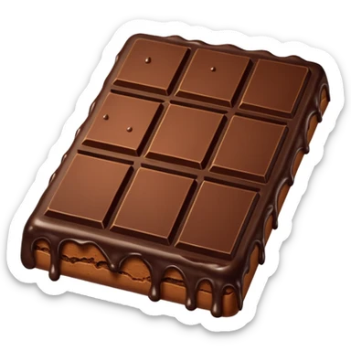 Melted rotten chocolate bar like the original. sticker