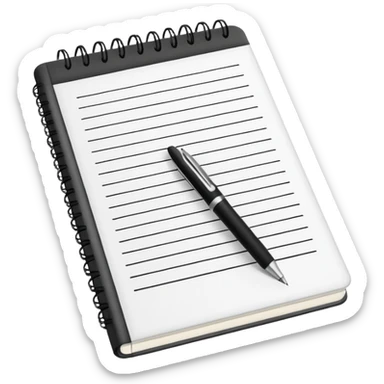 tomar nota en un cuaderno sticker