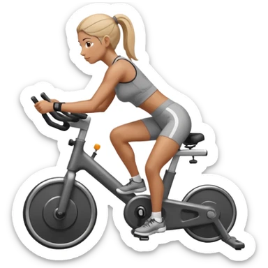 Bicycles Ergonomic bicycle of gym: seated woman  sticker