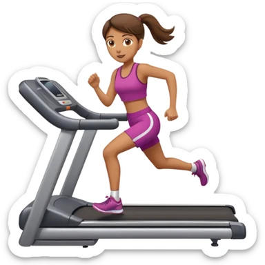 girl running on tredmil sticker