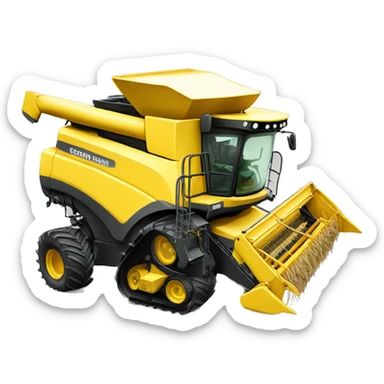 Combine harvester sticker