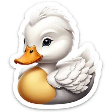 A very ugly duckling that is buff sticker